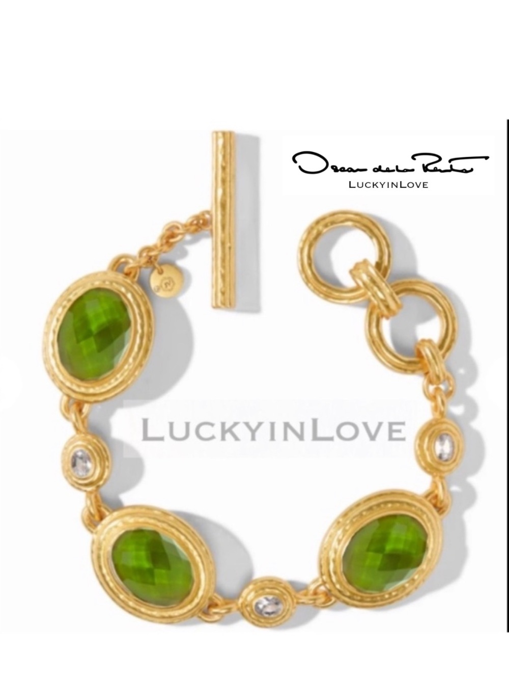 JULIE VOS® Tudor Stone Bracelet Iridescent Green